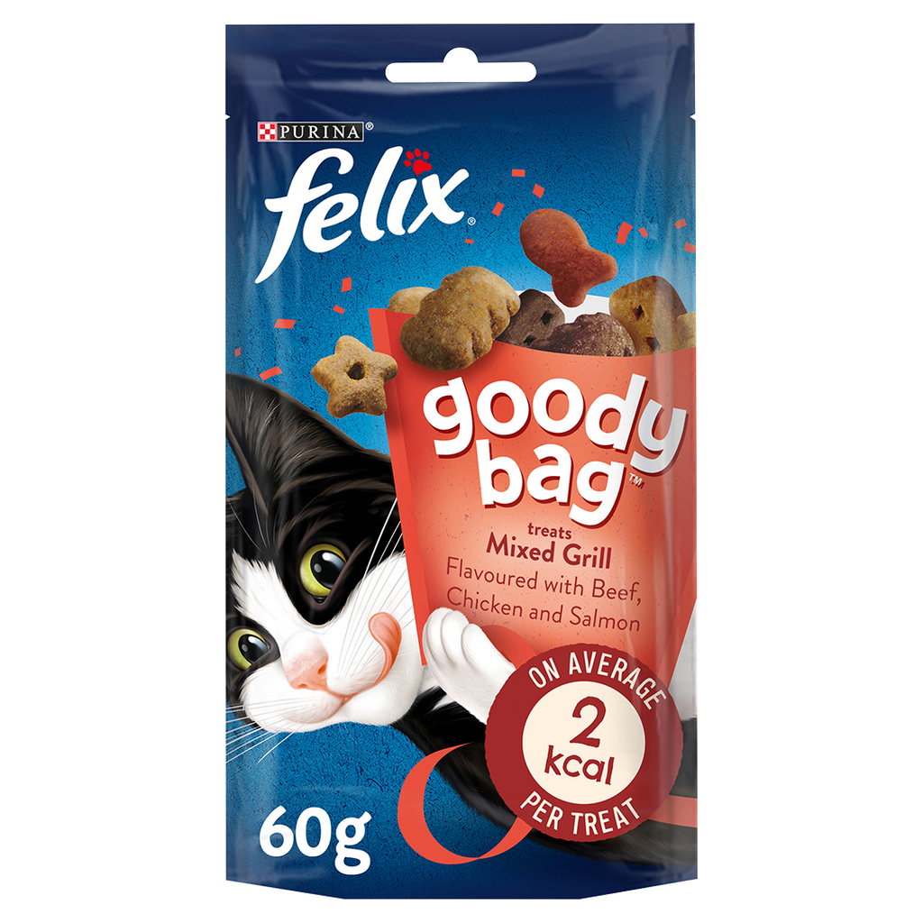 Purina Felix Goody Bag Mixed Grill Flavoured Treats for Cats 60g