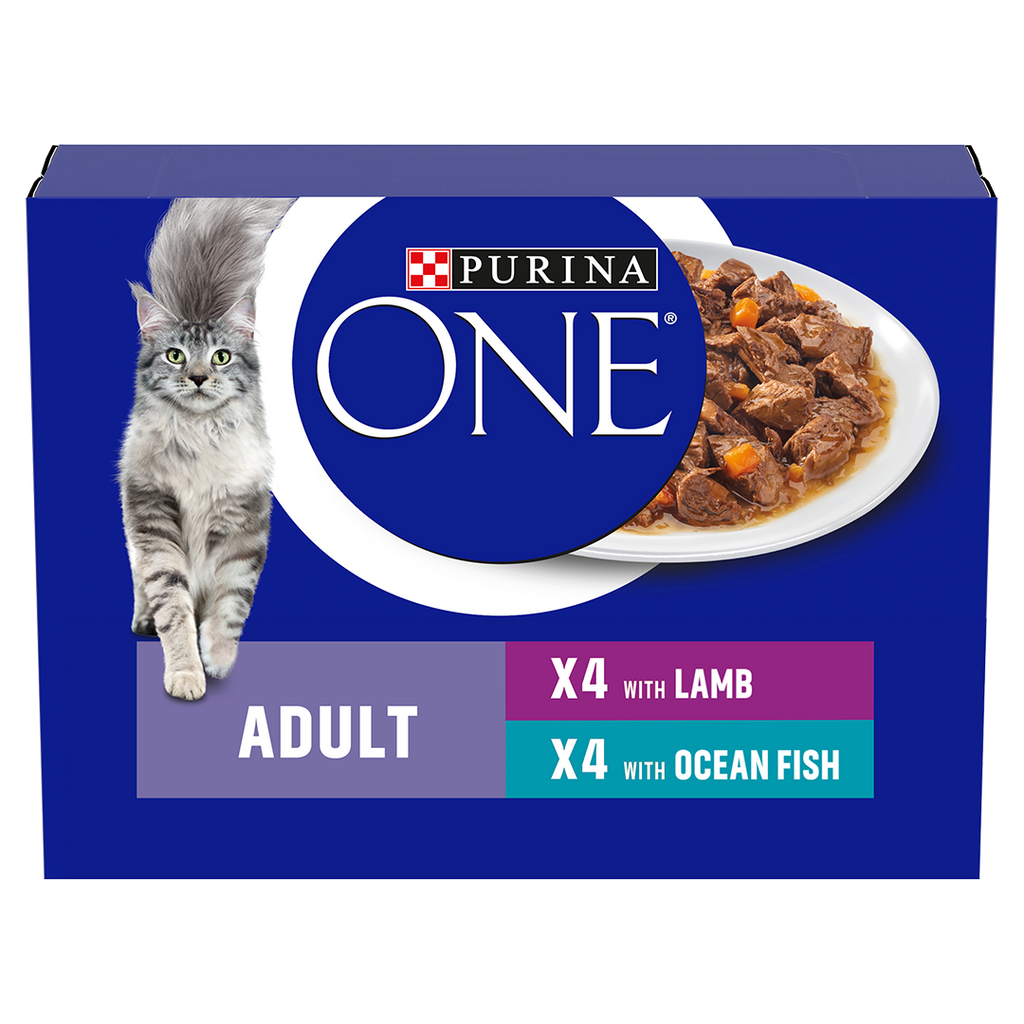 Purina One Ocean Fish & Lamb Adult Mini Fillets In Gravy