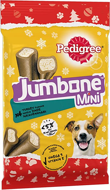 Pedigree Christmas Jumbone Dog Treats With Turkey Flavour