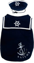 Happy Puppy Sailor Shirt With Hat Navy Blue