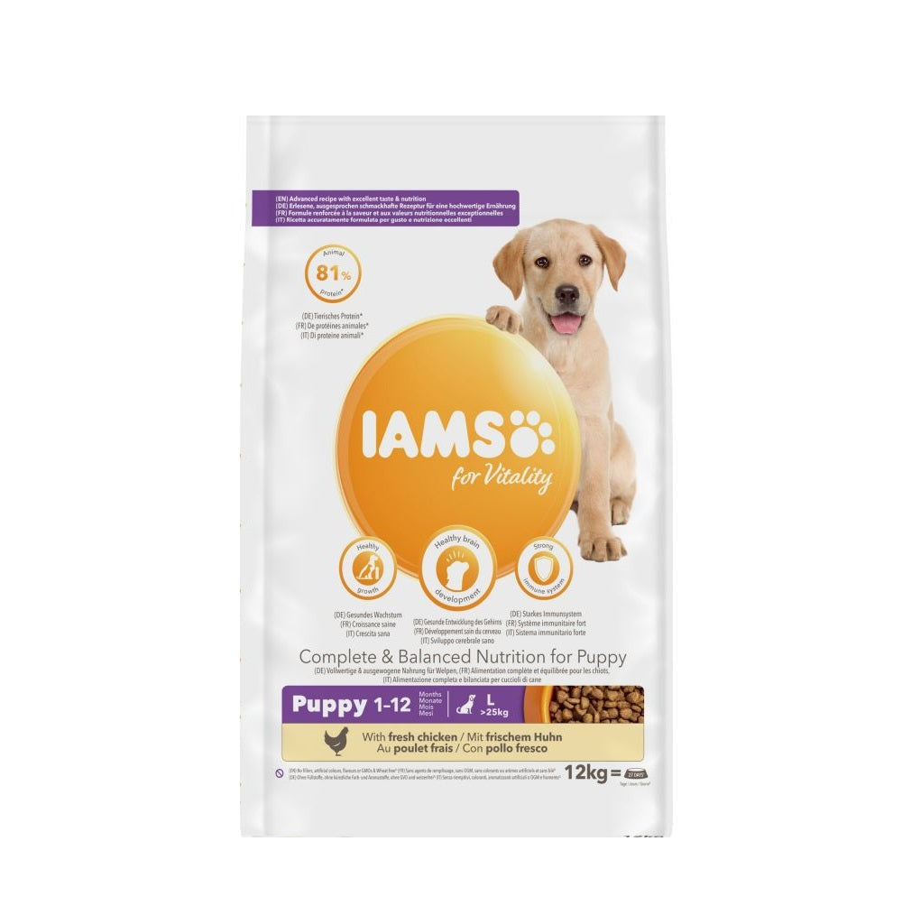 Iams Vitality Puppy Large Dog Food With Fresh Chicken