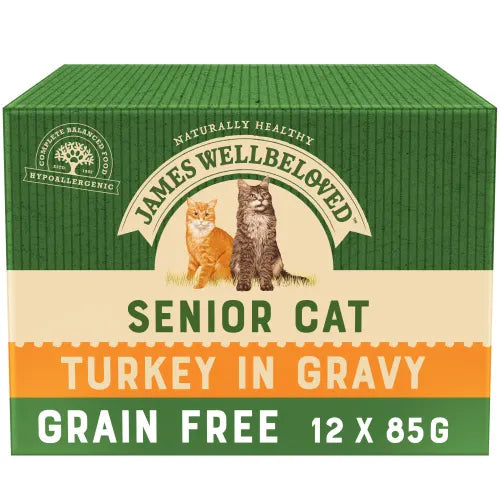 James Wellbeloved Grain-Free Turkey Pouch for Senior Cats 85g