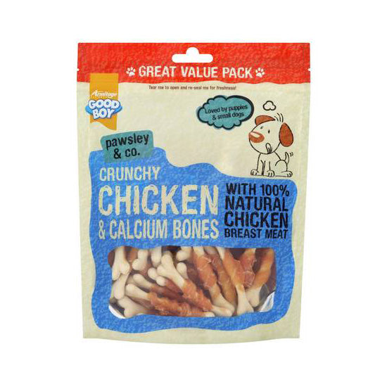 Good Boy Pawsley & Co Crunchy Chicken & Calcium Bones Treats for Dogs 350g