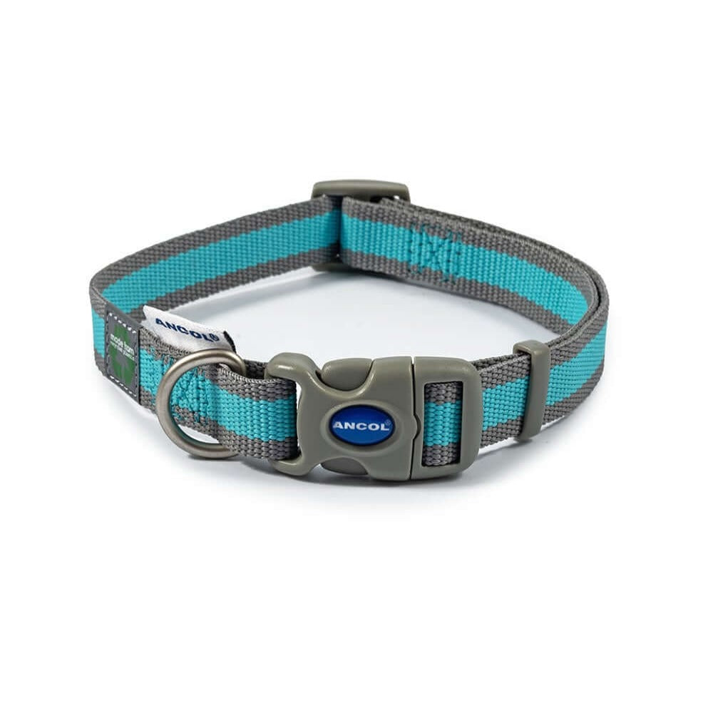 Ancol Made From Recycled Bottles Collar for Dogs - Blue & Grey