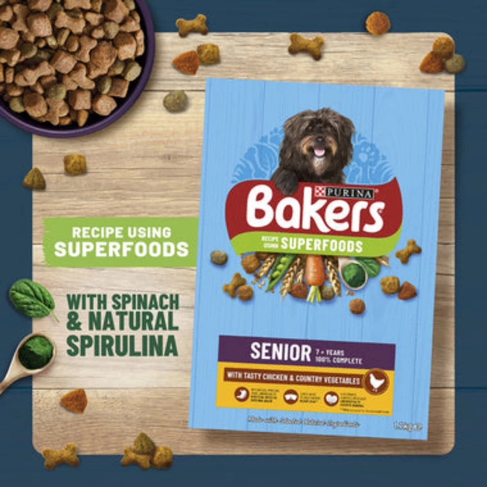 Bakers Senior Rich In Chicken With Country Vegetables Dry Dog Food