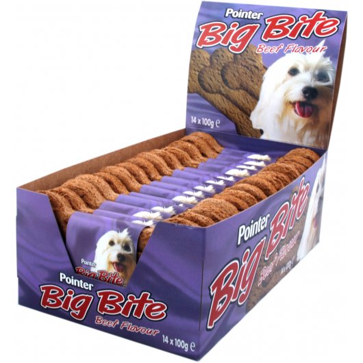 Pointer Big Bite Bone Treat for Dogs Beef Flavour 100g
