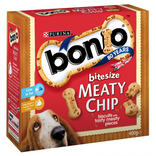 Purina Bonio Low Fat Meaty Chip Treats for Dogs 375g