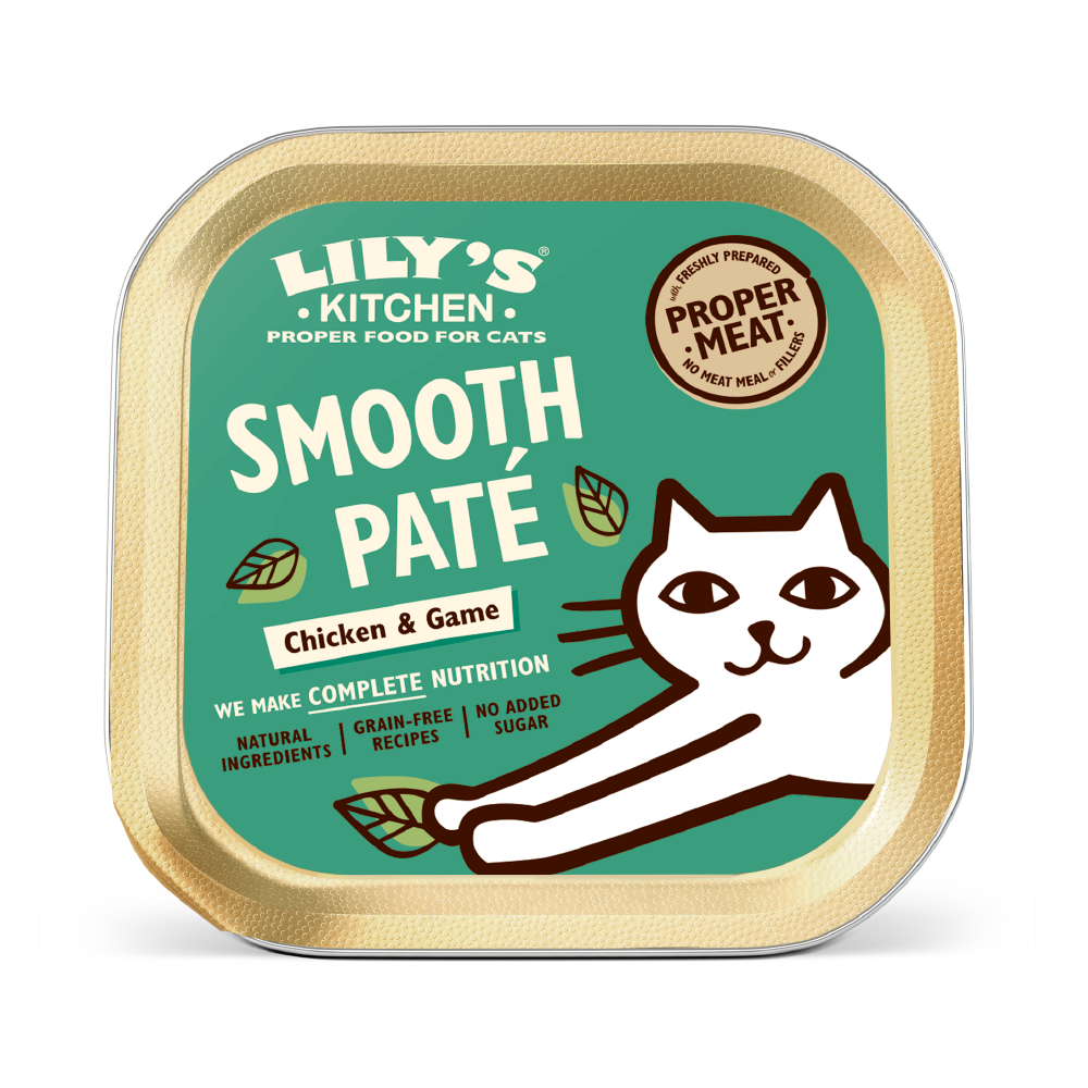 Lily's Kitchen Smooth Paté Chicken & Game Tray Wet Food for Cats - 85g