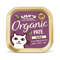 Lily's Kitchen Organic Turkey Paté Tray Wet Food for Cats - 85g