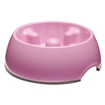 Dogit Go-Slow! Anti-Gulping Dog Dish Pink