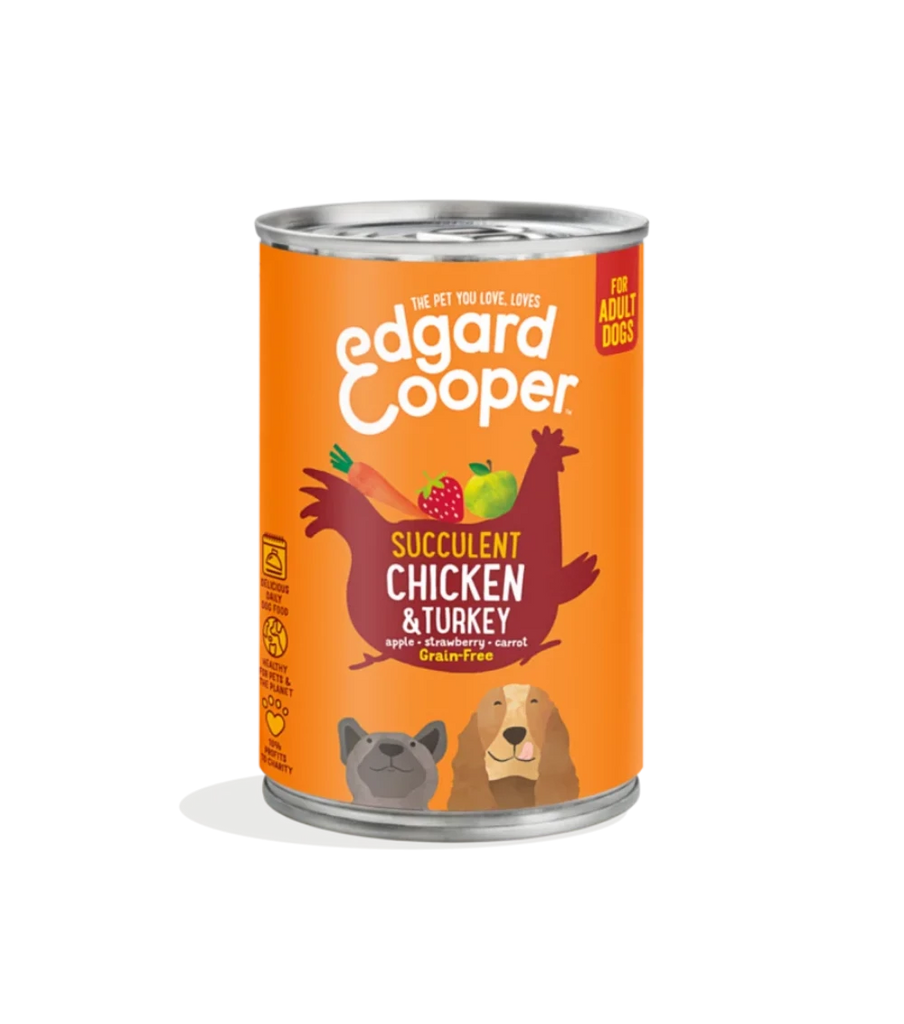 Edgard & Cooper Dog Wet Tin Chicken & Turkey 400g
