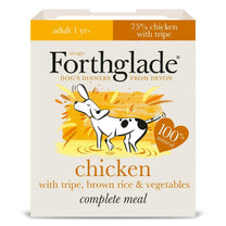 Forthglade Complete Meal Chicken, Tripe with Brown Rice, & Vegetables Food for Dogs 395g