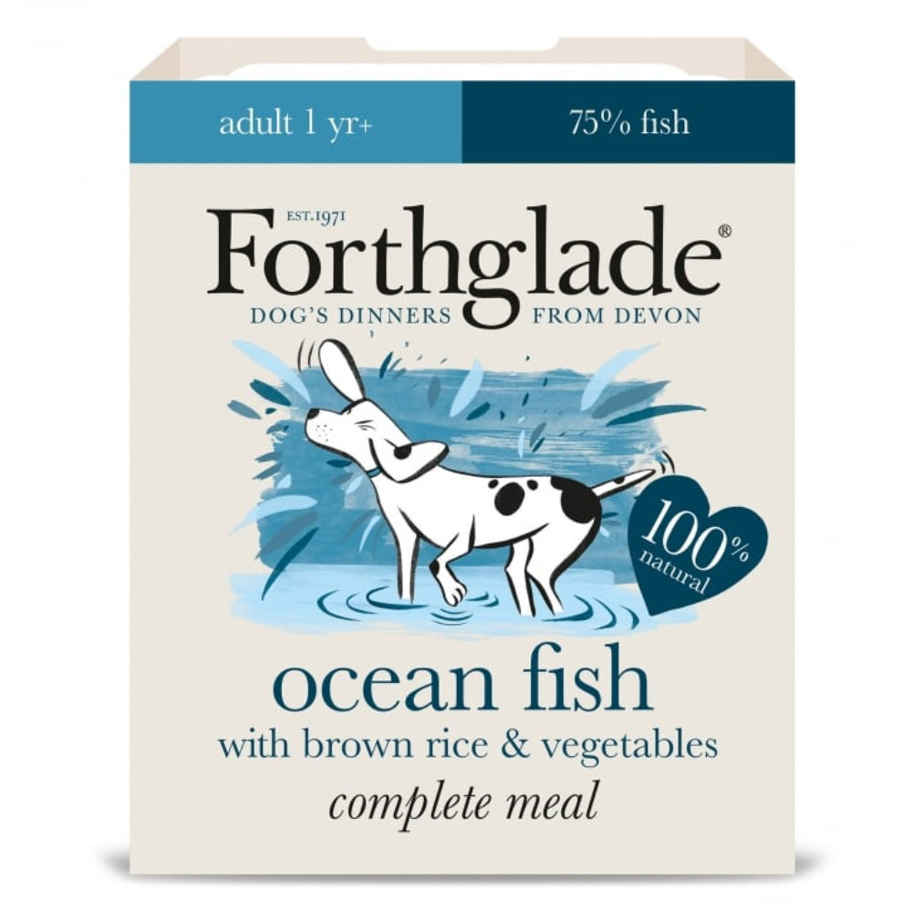 Forthglade Complete Meal Ocean Fish with Brown Rice, & Vegetables Food for Dogs 395g