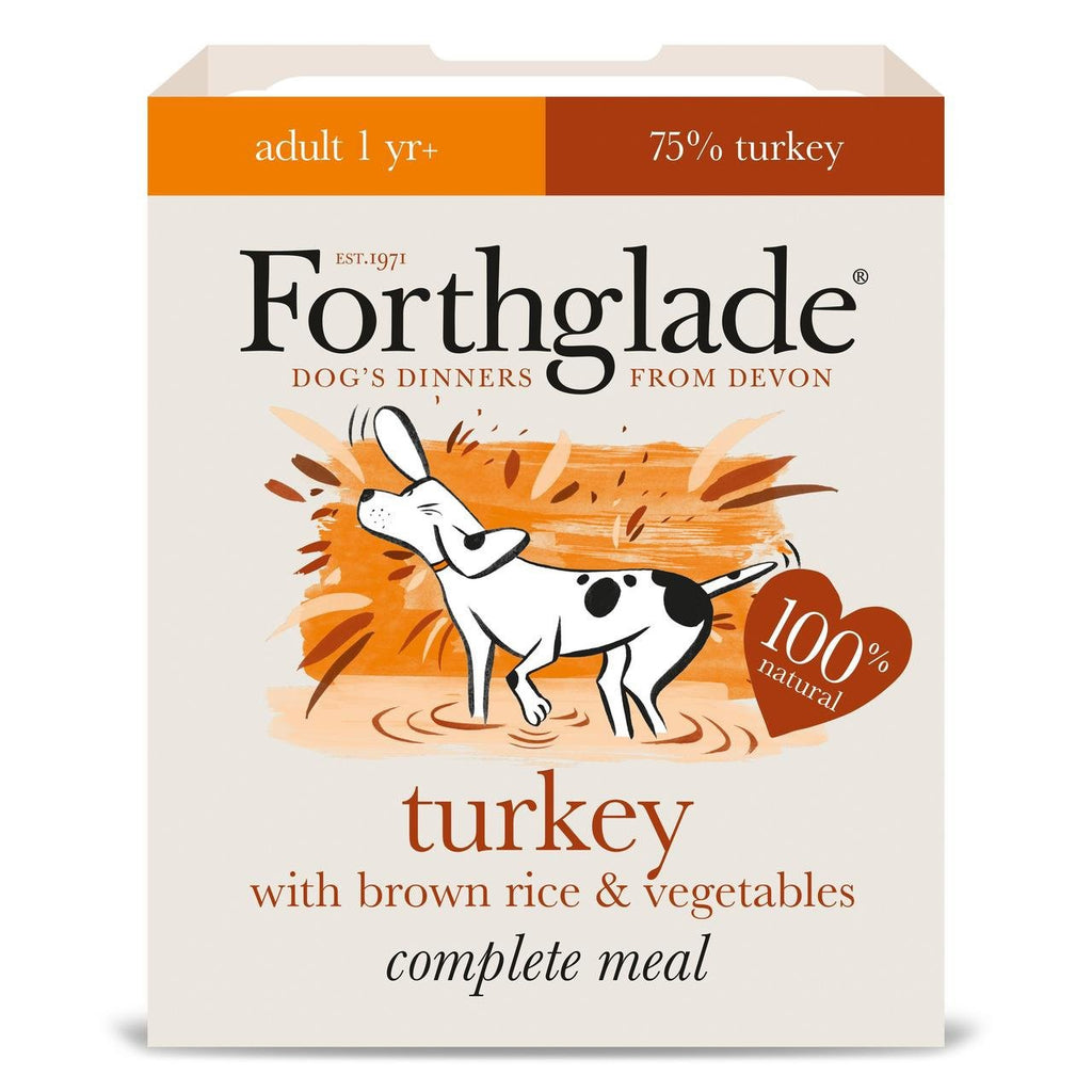 Forthglade Complete Meal Turkey with Brown Rice, & Vegetables Food for Dogs 395g