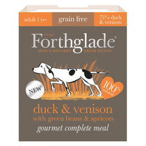 Forthglade Gourmet Grain-Free Duck & Venison Food for Dogs 395g