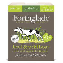 Forthglade Gourmet Grain-Free Beef & Wild Boar Food for Dogs 395g