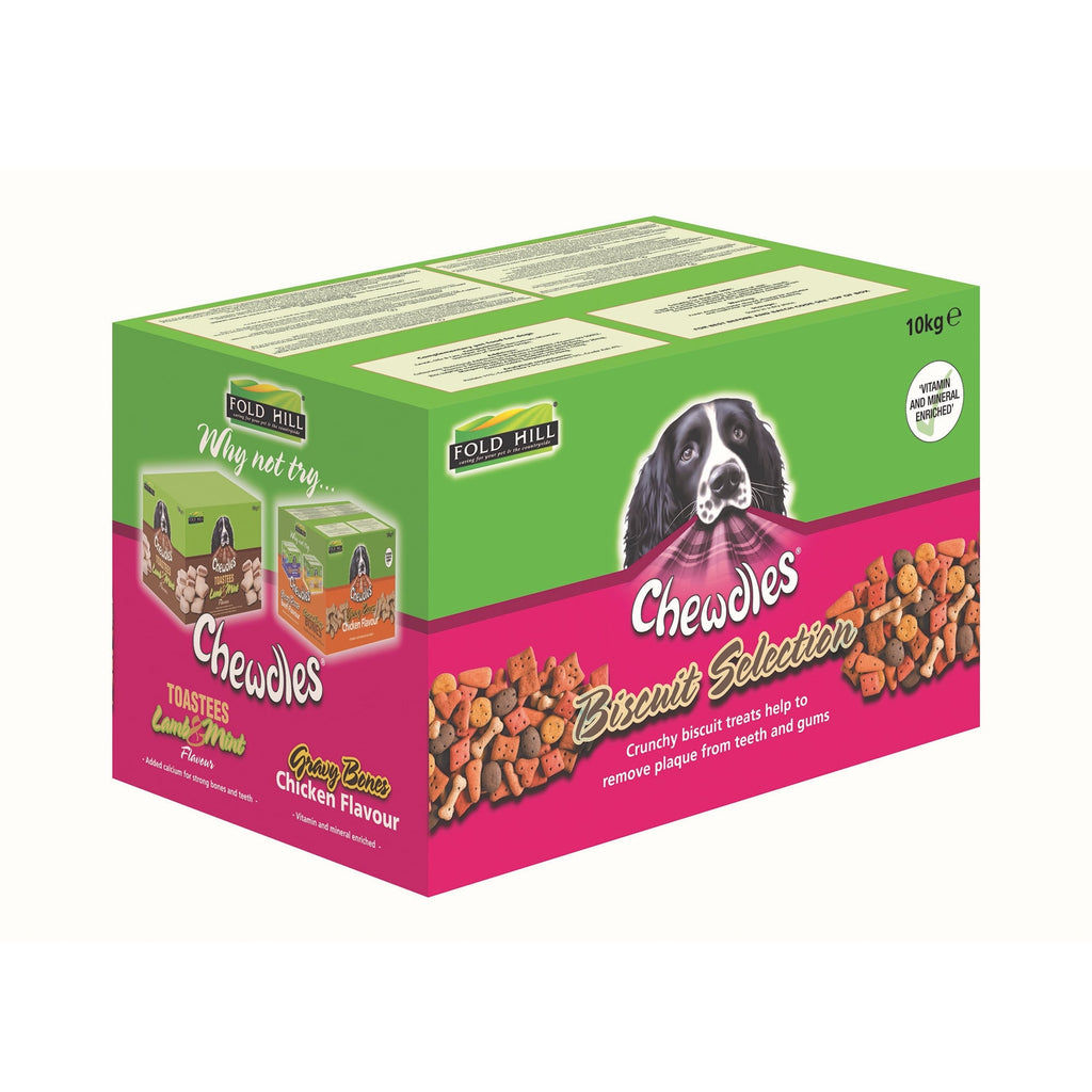 Fold Hill Chewdles Biscuit Selection Oven-baked Treats for Dogs 10kg