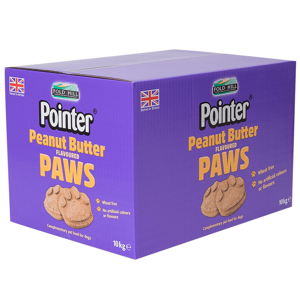 Fold Hill Pointer Wheat-Free Peanut Butter Paws Biscuits for Dogs 10kg