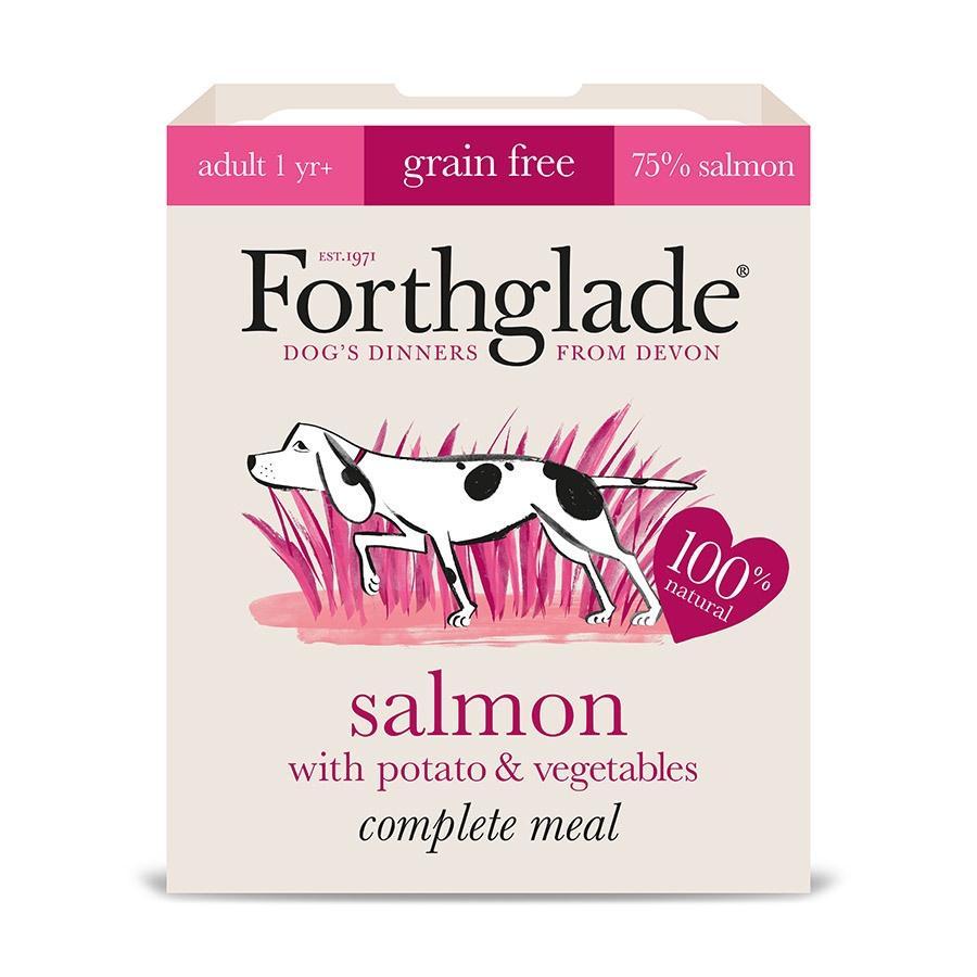 Forthglade Complete Meal Grain Free Salmon with Potato & Veg Foil for Dogs 395g