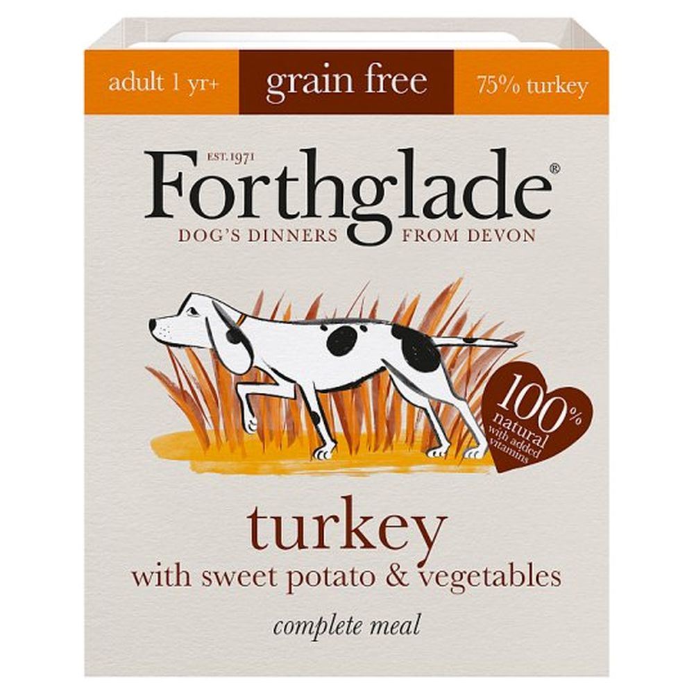 Forthglade Complete Meal Grain Free Turkey with Sweet Potato & Veg Foil for Dogs 395g