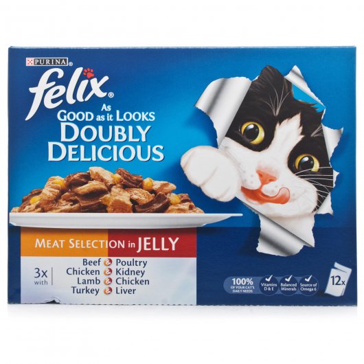 Purina Felix As Good As It Looks Doubly Delicious Meat Multipack 100g