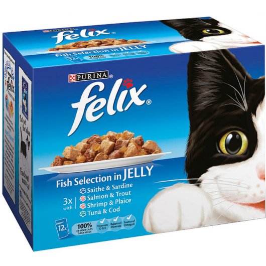 Purina Felix Fish Selection Chunks in Jelly for Cats 100g