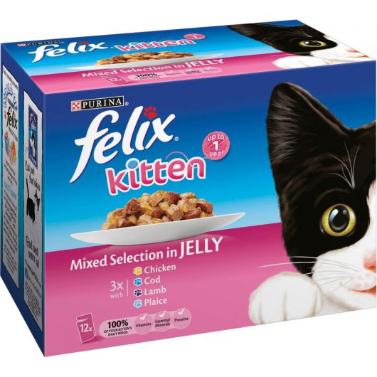 Purina Felix Mixed Selection in Jelly for Kittens 100g