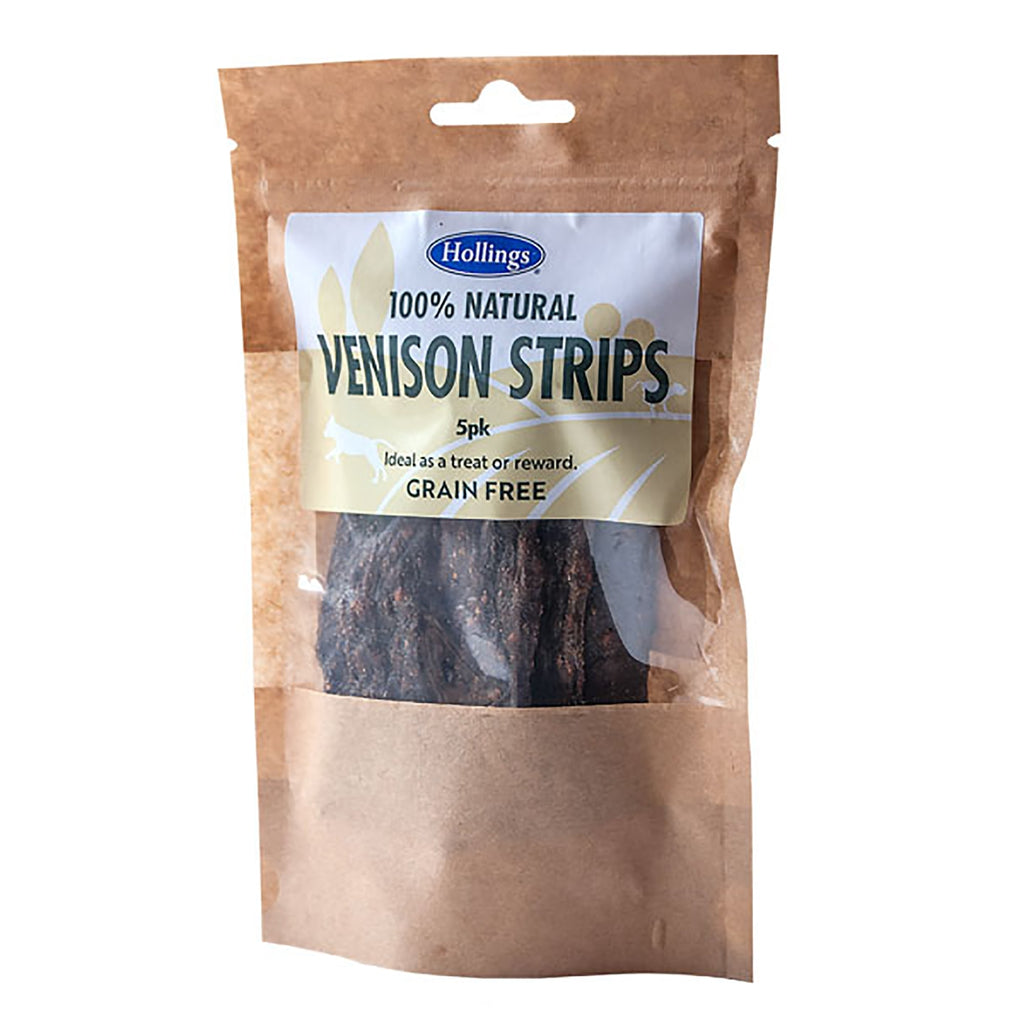 Hollings Grain-Free Venison Strips Treats for Dogs