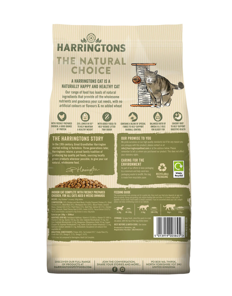 Harringtons Indoor Chicken Dry Adult Cat Food