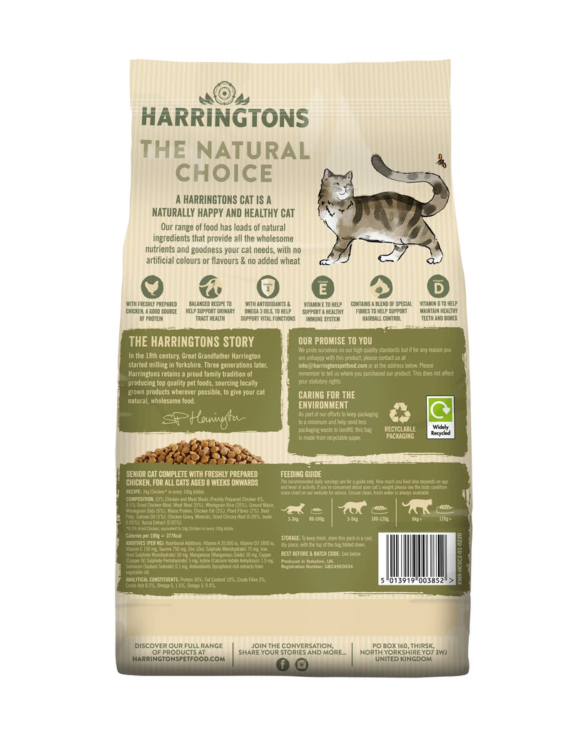 Harringtons Senior Chicken Dry Adult Cat Food