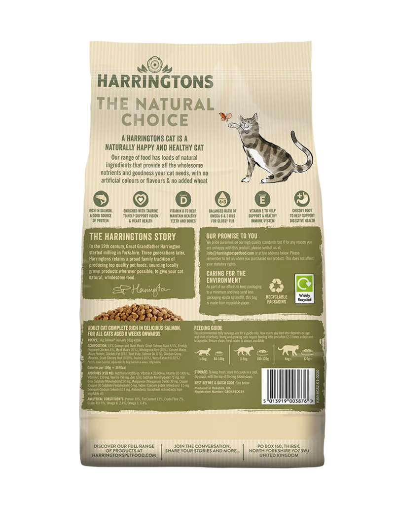 Harringtons Salmon Dry Adult Cat Food