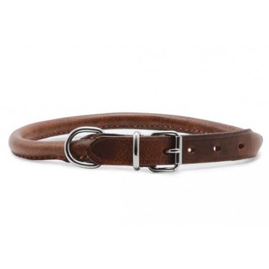 Ancol Leather Dog Collar Round