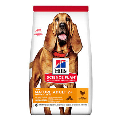 Hills Science Plan Light Medium Mature Adult 7+ Dry Dog Food Chicken