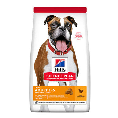 Hills Science Plan Light Medium Adult 1 6 Dry Dog Food Chicken
