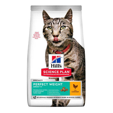 Hills Science Plan Perfect Weight Adult 1+ Dry Cat Food Chicken