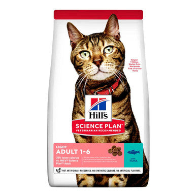Hills Science Plan Light Adult 1 6 Dry Cat Food Tuna