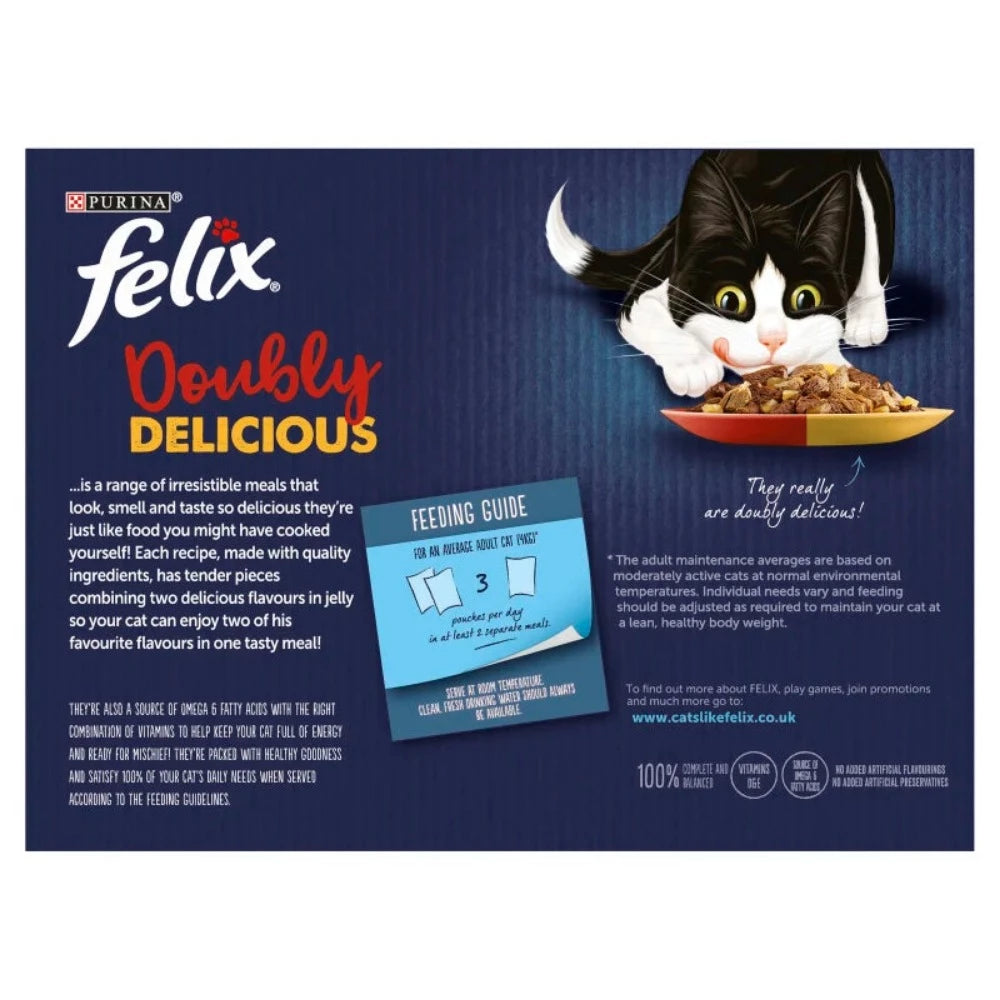 Felix Doubly Delicious Mixed Wet Cat Food Pouches