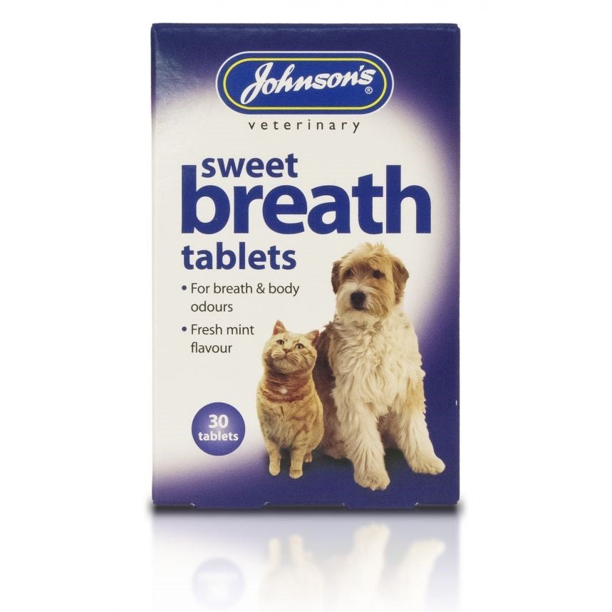 Johnsons Sweet Breath Tabs for Dogs & Cats & 30's