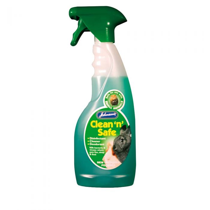 Johnson's Clean 'N' Safe Disinfectant, Cleaner & Deodorant Suitable for Small Animals 500ml