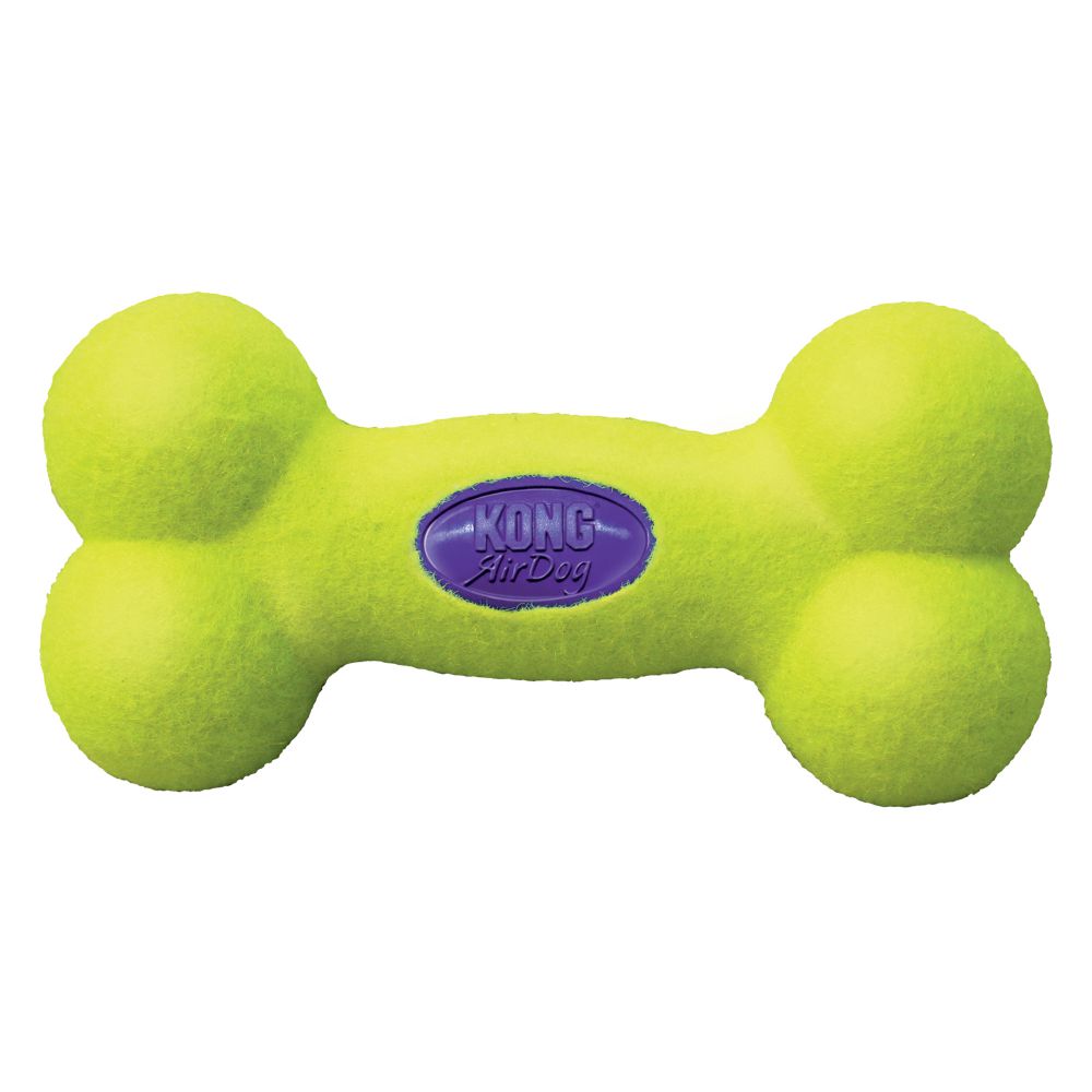 KONG Air Yellow Squeaker Bone Dog Toy