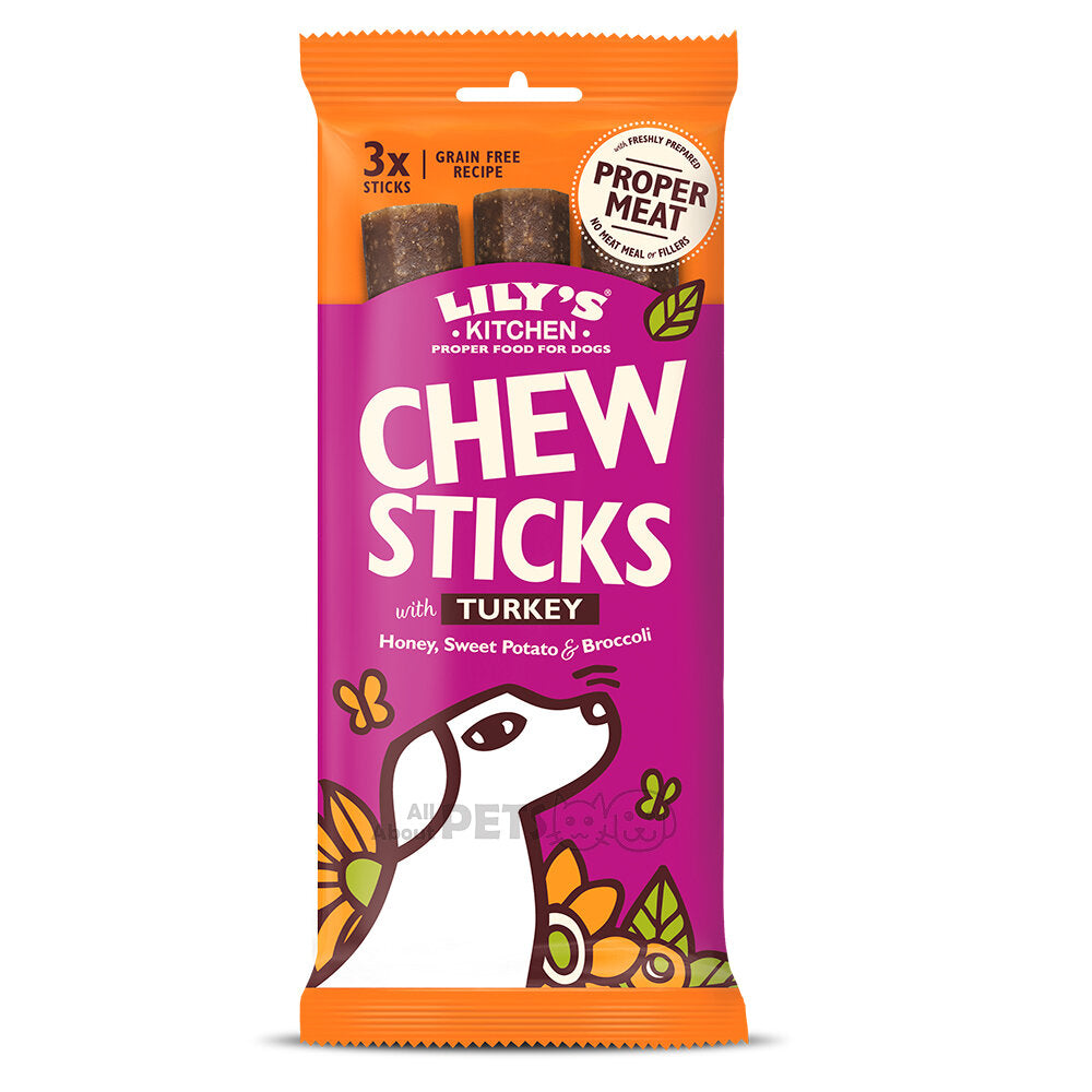 Lily's Kitchen Dog Chew Sticks With Turkey - 120g