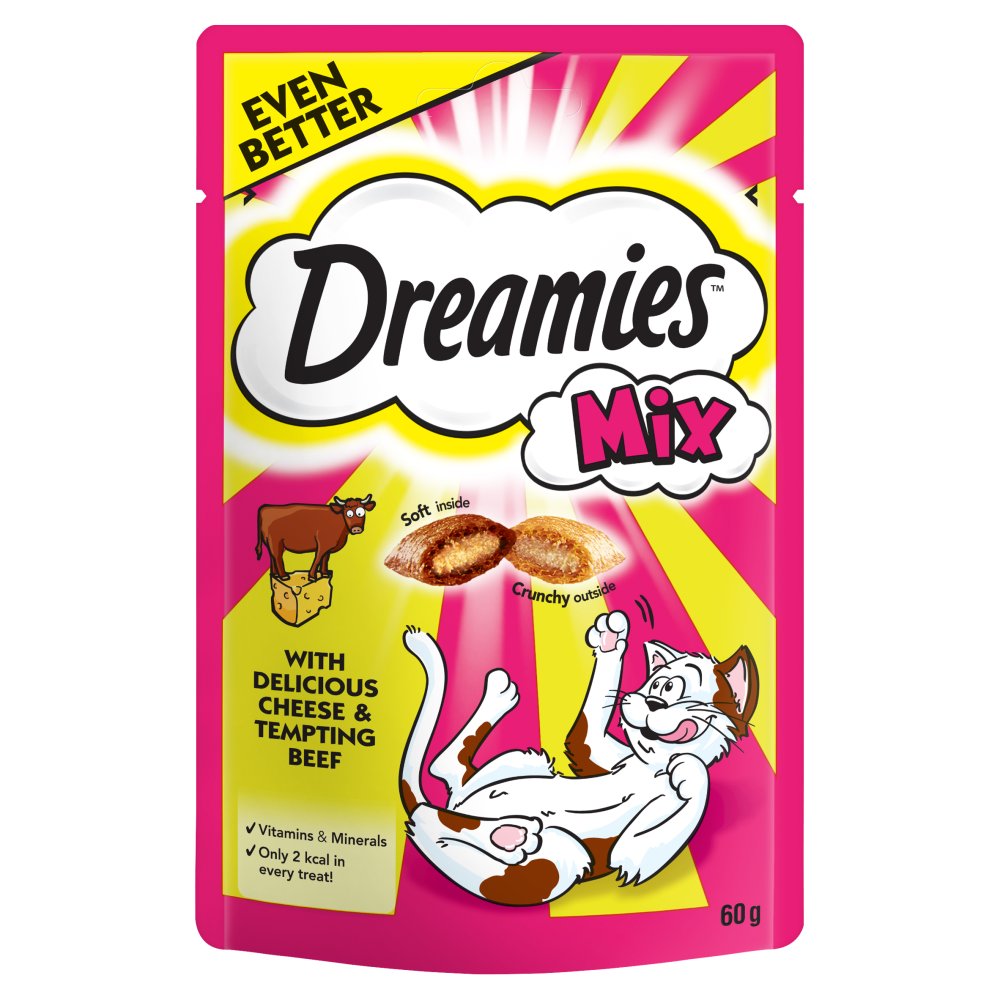Dreamies Mix -Cheese And Beef Treats for Cat 60g