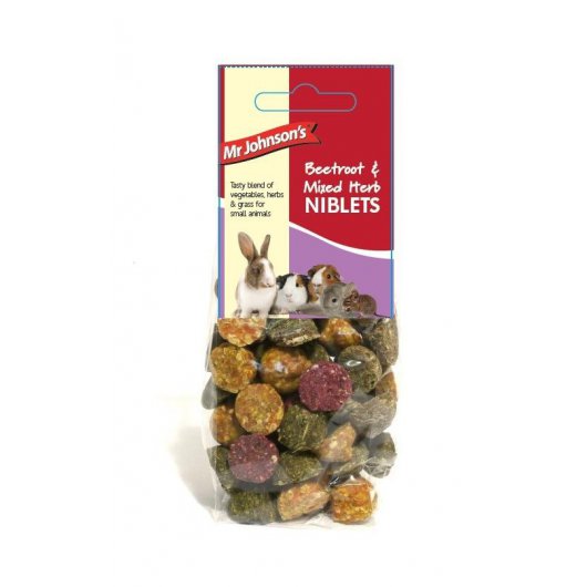 Mr Johnsons Beetroot & Herb Niblets For Small Animals 140g