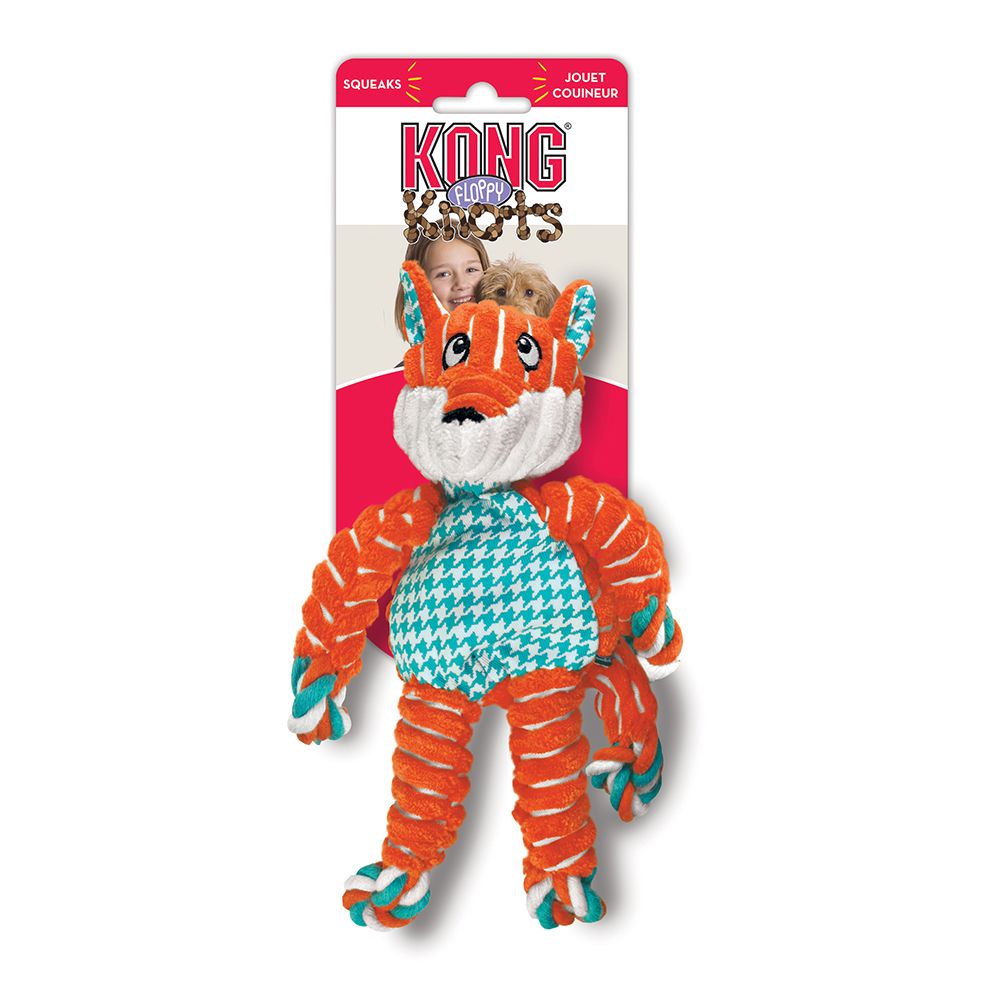 thumbnail image 2 of KONG Knots Twists Flamingo Dog Rope Toy – Medium/Large, Low Stuffing, Tug & Chew 2 of 6