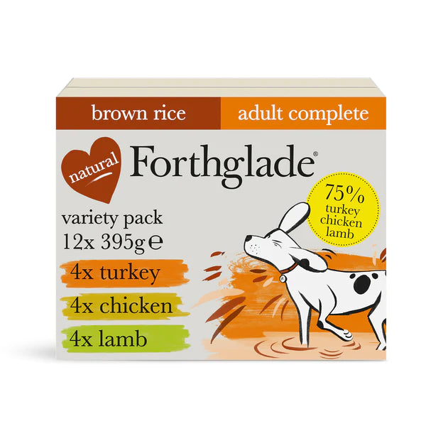Forthglade Complete Meal Brown Rice Multpack for Dogs 395g