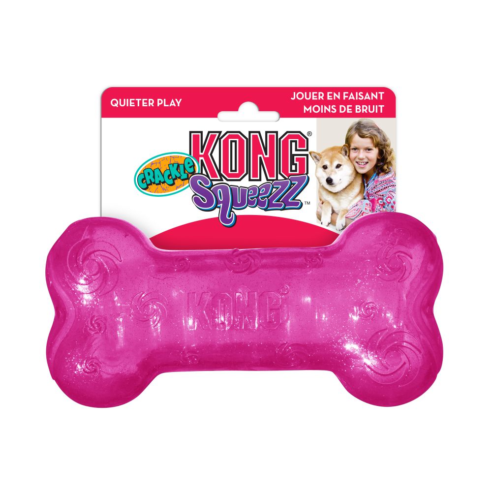 KONG Squeezz Crackle Bone for Dogs
