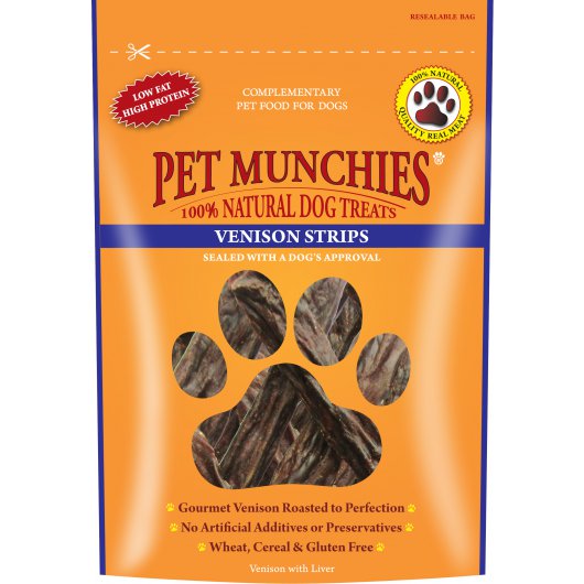Pet Munchies Venison Strips Dog Treats 1 x 75g