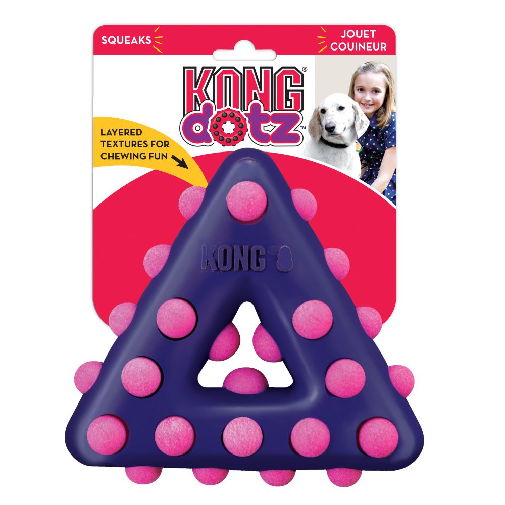 KONG Dotz Triangle Toy for Dogs
