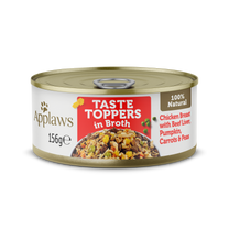 Applaws Taste Toppers Natural Chicken Breast Beef Liver Pumpkin Carrots & Peas In Broth Wet Dog Food