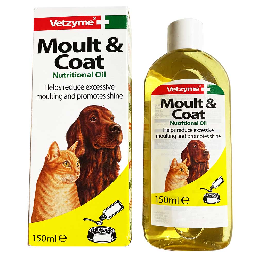 Vetzyme Moult & Coat Nutrit Oil 6x150ml